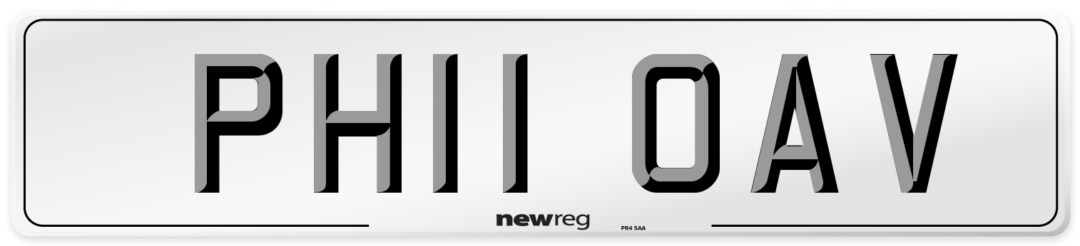 PH11 OAV Number Plate from New Reg